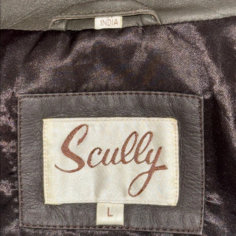 Scully 2 Toned Leather Bomber Jacket SZ Large